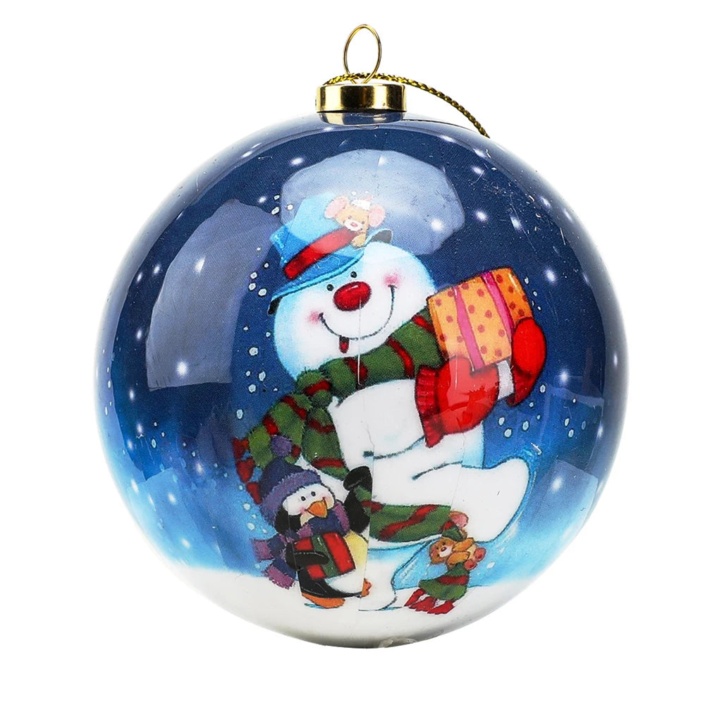 8Cm Christmas Balls Christmas Decoration Home Decoration Accessories Gift Christmas Ornaments Snowman Decor Christmas 2023 News