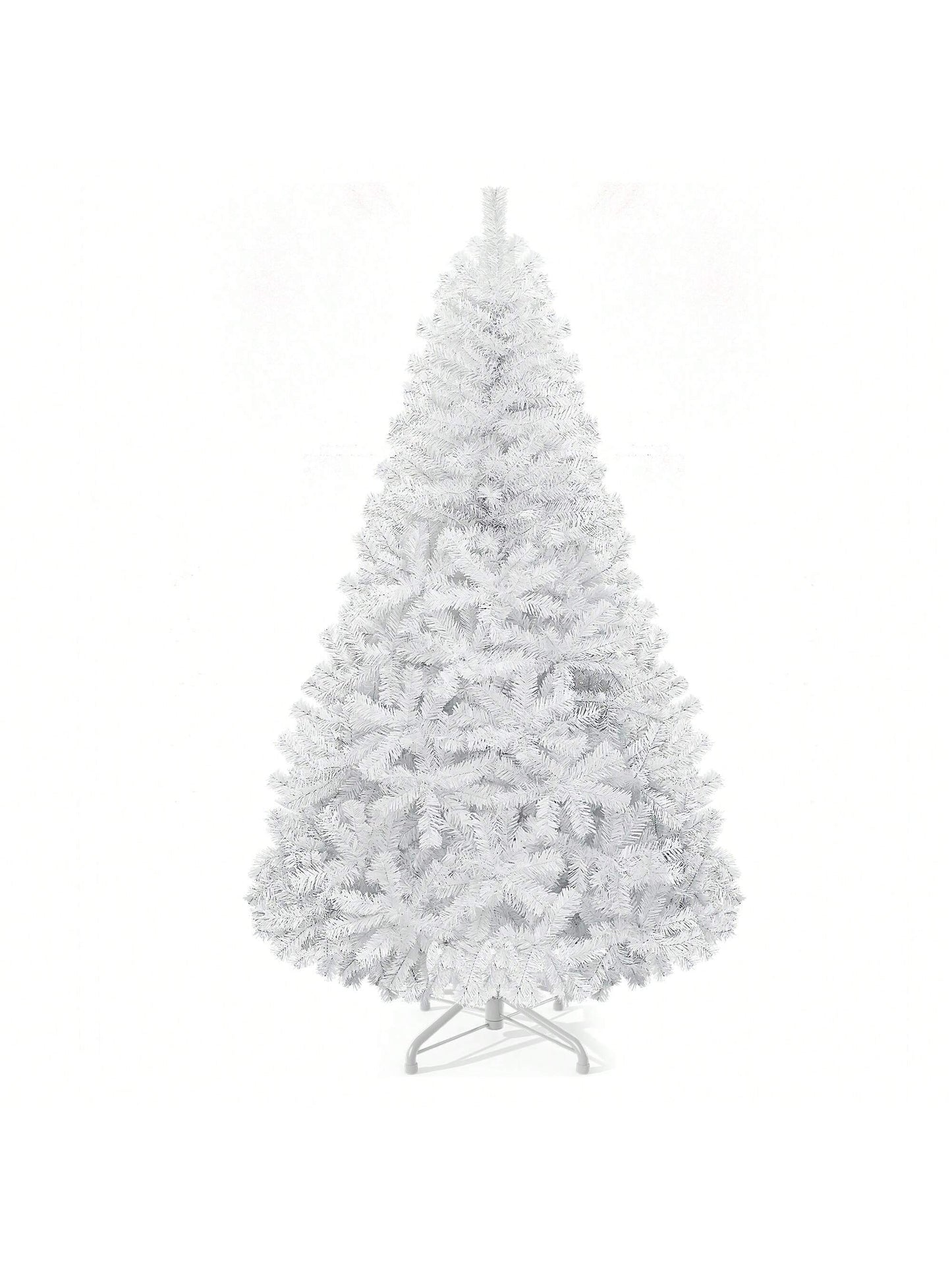 6Ft Spruce Artificial Christmas Tree, Holiday Christmas Pine Tree with 818 Branch Tips,Metal Hinges & Foldable Base, for Home, Office and Party Decor,White