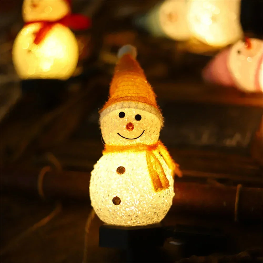 4/1Pcs Christmas Solar Power Snowman Light Outdoor Waterproof Lawn Lamps Garden Led Garland Yard Fence Light for Holiday Decor