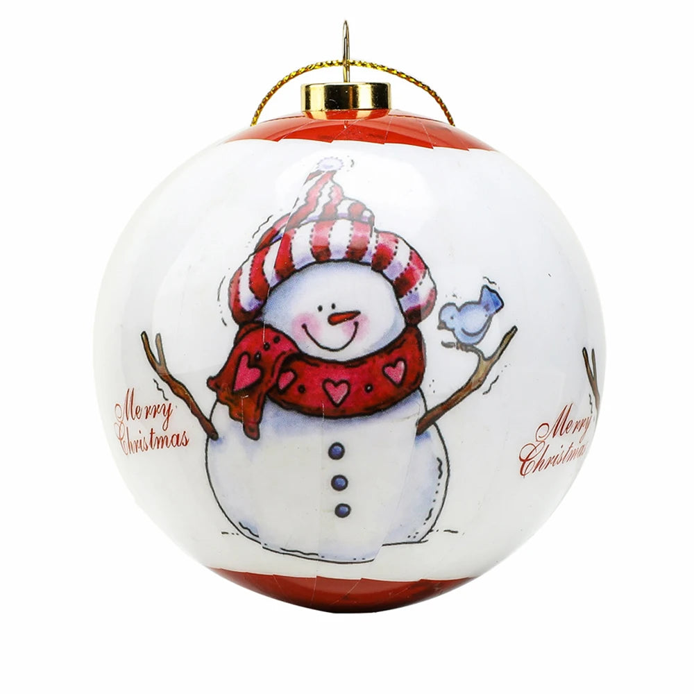 8Cm Christmas Balls Christmas Decoration Home Decoration Accessories Gift Christmas Ornaments Snowman Decor Christmas 2023 News