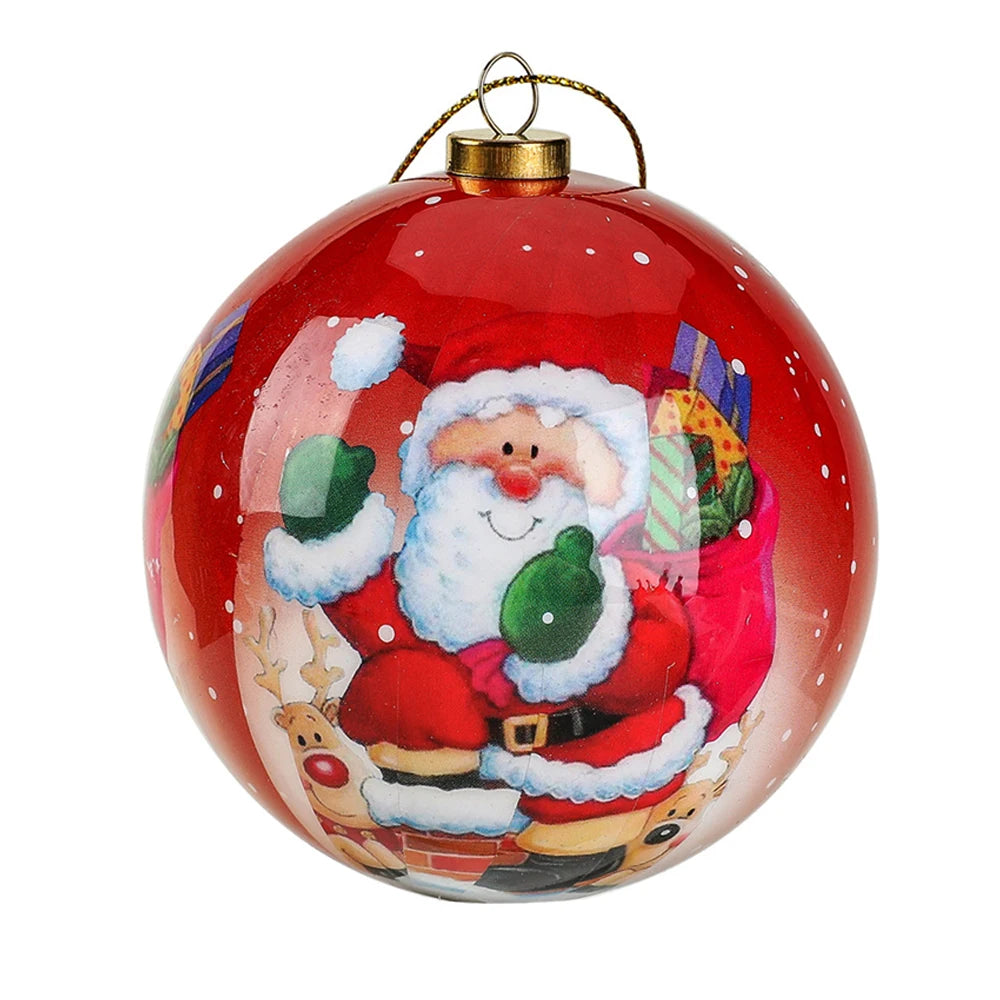 8Cm Christmas Balls Christmas Decoration Home Decoration Accessories Gift Christmas Ornaments Snowman Decor Christmas 2023 News