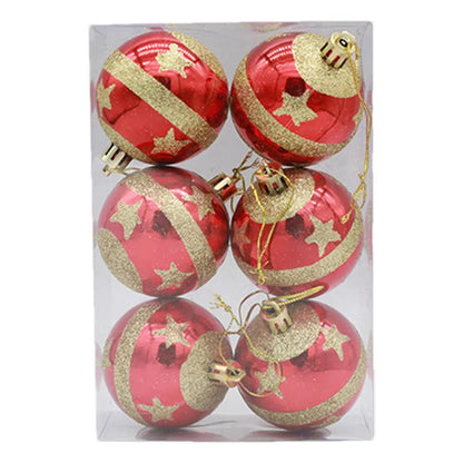 Red White Christmas Balls Christmas Tree Decorations 12Pcs Christmas Balls Christmas Ornaments Set for Christmas Tree Home