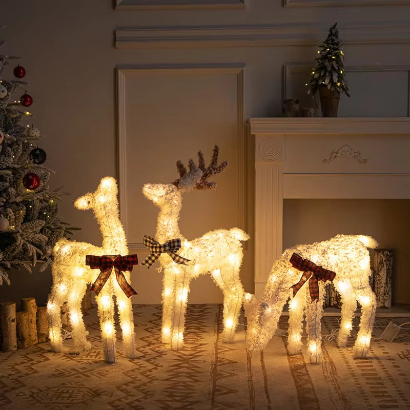 Christmas Decorations Christmas Elk Snowman Light Ornament Christmas Tree Decorations 2022 New Year Gifts Christmas Ornaments