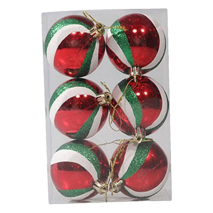 Red White Christmas Balls Christmas Tree Decorations 12Pcs Christmas Balls Christmas Ornaments Set for Christmas Tree Home