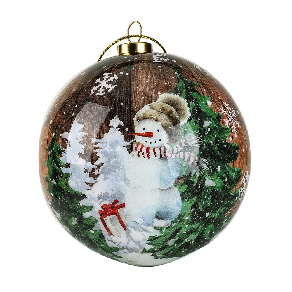 8Cm Christmas Balls Christmas Decoration Home Decoration Accessories Gift Christmas Ornaments Snowman Decor Christmas 2023 News