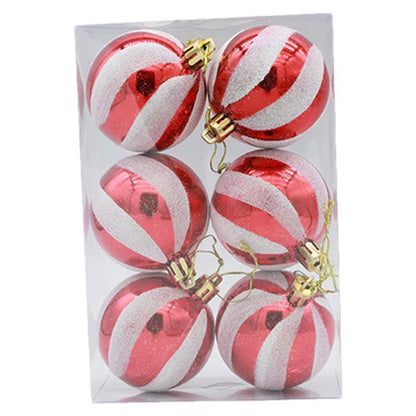 Red White Christmas Balls Christmas Tree Decorations 12Pcs Christmas Balls Christmas Ornaments Set for Christmas Tree Home